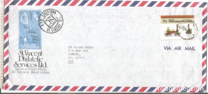 Sellos: BEQUIA ST VINCENT GRANADINES SELLOS FERROCARRIL RAILWAY VERY RARE ON COVERS