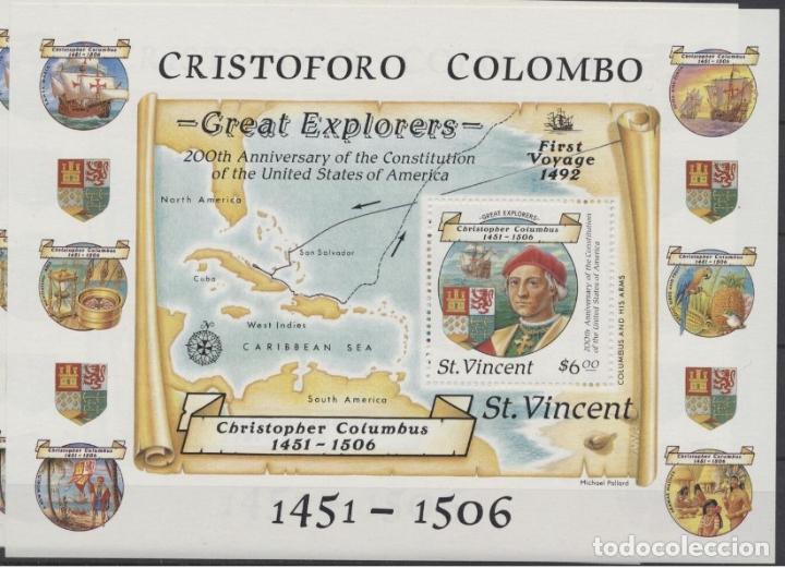 Stamps: SAINT VINCENT COLON COLUMBUS AMERICA