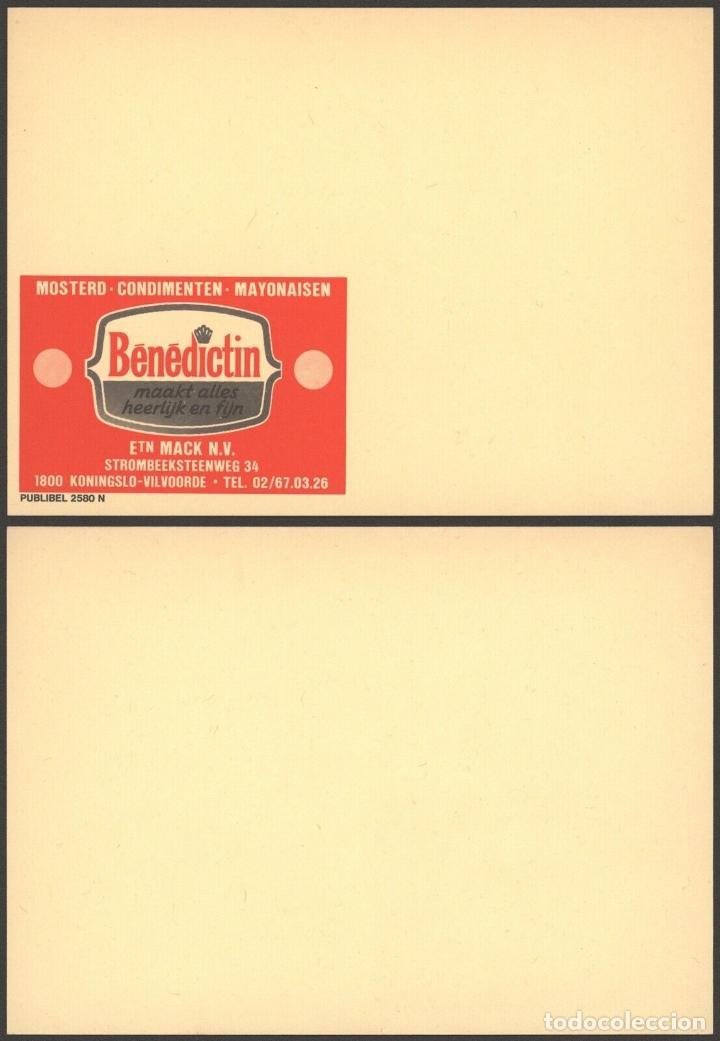 Sellos: BELGICA BELGIUM PUBLIBEL SPECIMEN SIN IMPRIMIR SELLO 2580N MOSTAZA BENEDICTIN GASTRONOMIA