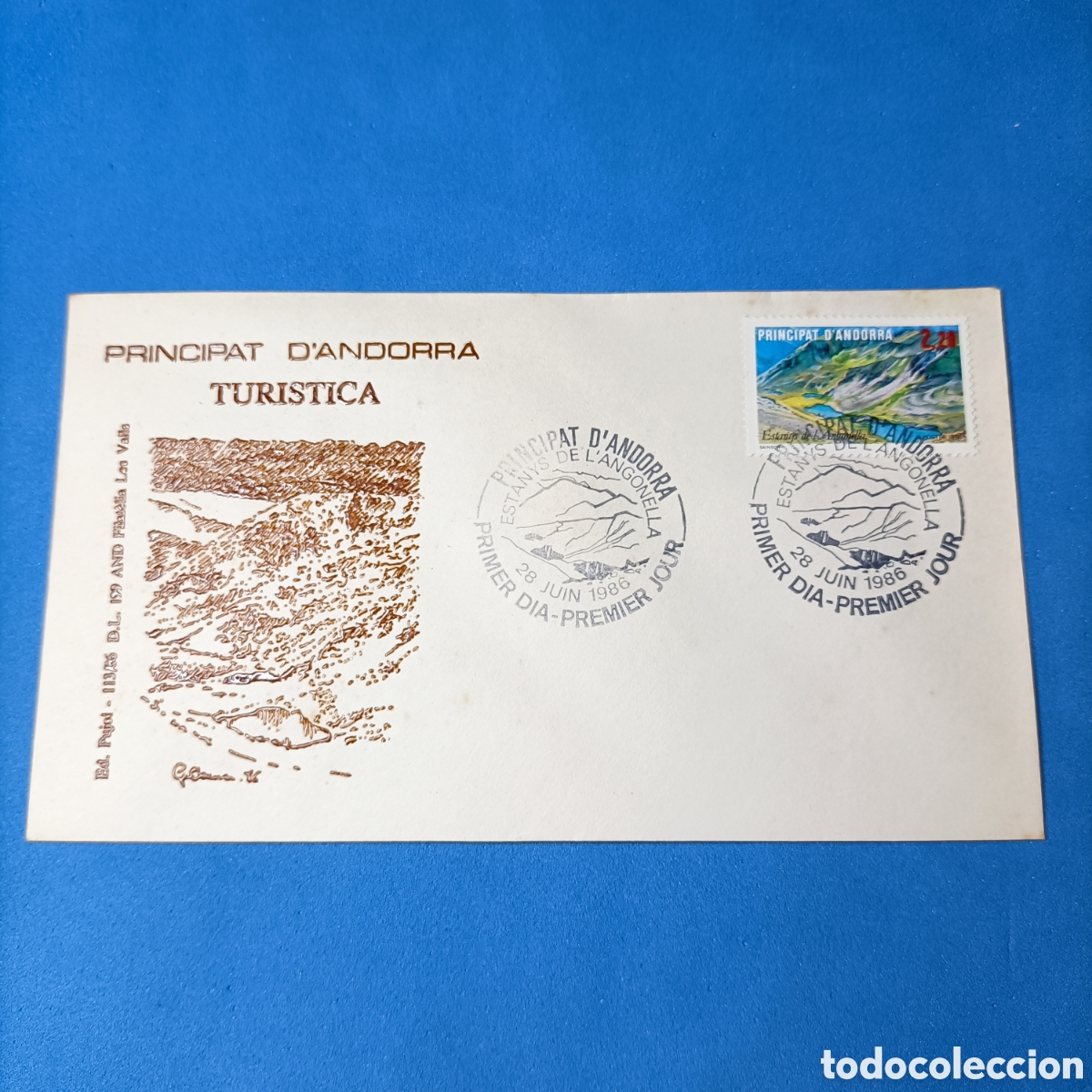 Sellos: (XTI.10) SOBRE. PD. PRINCIPAT D'ANDORRA. TURISTICA