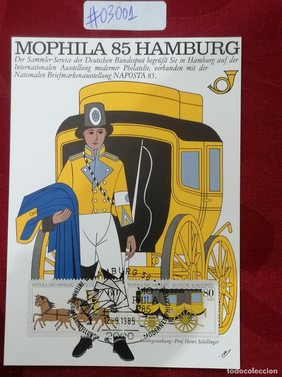 Timbres: GERMANY BRD, Maxi card maximumcard 1985, MOPHILA 85, pair stagecoach horses