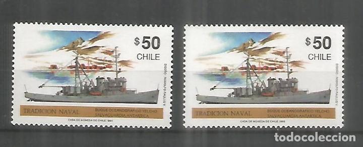 Timbres: CHILE POLO SUR NORTE ANTARTIDA ANTARCTICA POLE POLAR BARCO SHIP