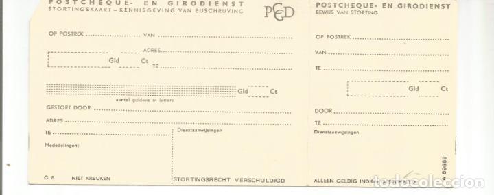 Sellos: HOLANDA DOCUMENTO POSTCHEQUE EN GIRODIENST - Foto 1