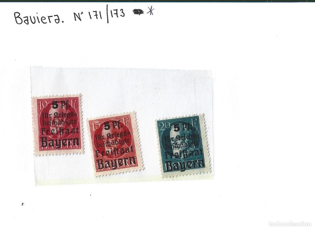 Sellos: BAVIERA.N&ordm;171/173 - Foto 1
