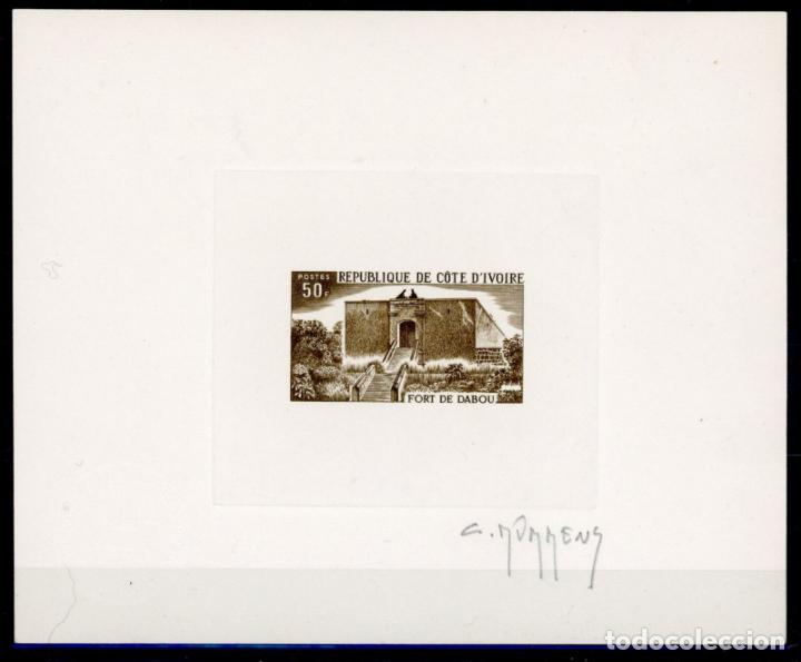 Briefmarken: COTE D&acute;IVOIRE PRUEBAS DE ARTISTA DIE PROOF FORT DE DABOU FIRMADA POR DURRENS MILITAR