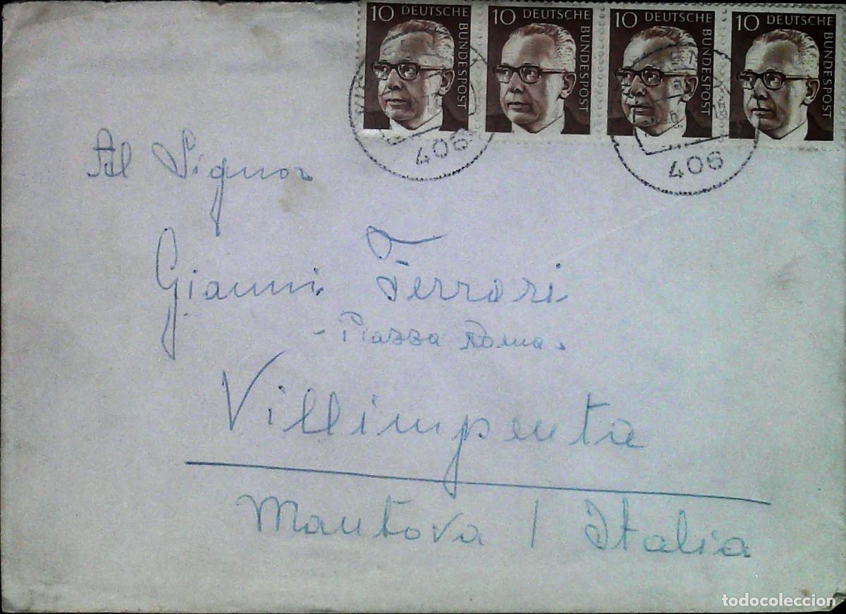 Timbres: Busta Germania viaggiata