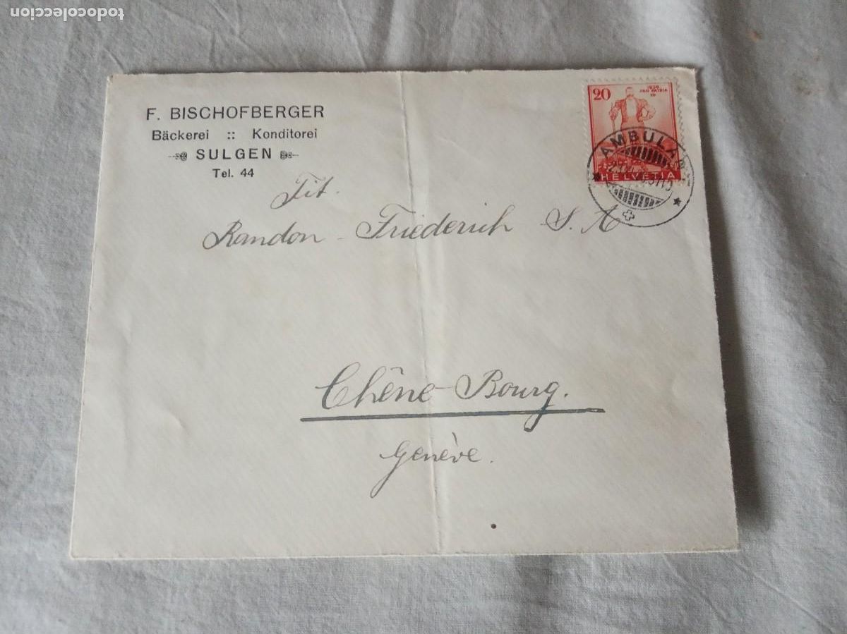 Briefmarken: 1936.SUIZA.CARTA CIRCULADA CON SELLO AMBULANT.