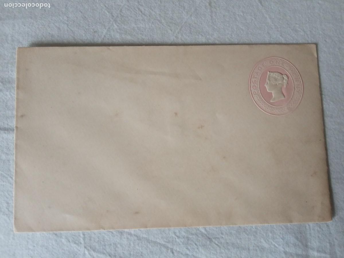 Francobolli: GREAT BRITAIN, POSTAGE ONE PENNY ROSA, POSTAL STATIONARY.NUEVA.