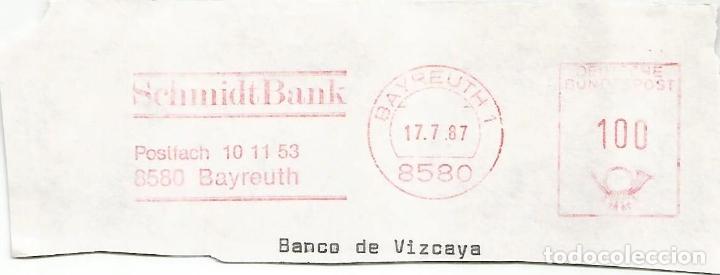 Briefmarken: ALEMANIA BAYREUTH FRANQUEO MECANICO METER 1987 SCHMIDTBANK