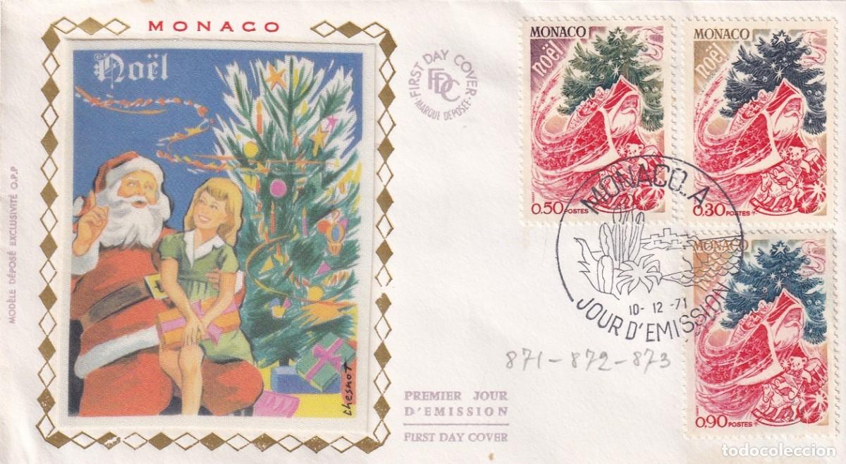 Sellos: FDC M&oacute;naco 1971 - Navidad &middot; No&euml;l - Foto 1