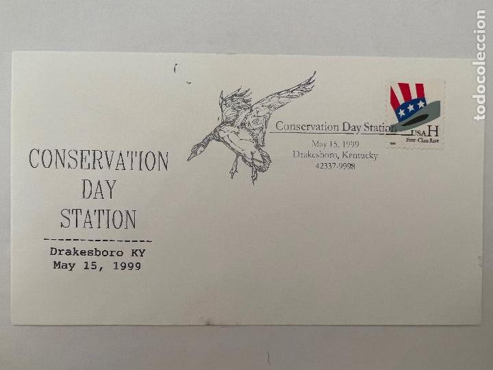 Selos: SOBRE CON SELLO Y MATASELLOS. CONSERVATION DAY STATION. DRAKESBORO KY 1999