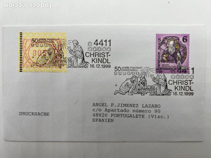 Briefmarken: SOBRE CON SELLO Y MATASELLOS. REPUBLIK OSTERREICH. 50 JAHRE POSTAMT CHRISTKINDL 1999