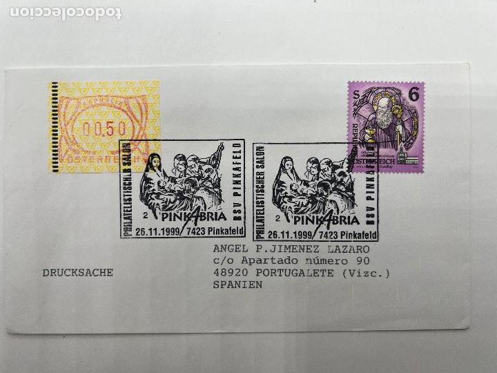Briefmarken: SOBRE CON SELLO Y MATASELLOS. REPUBLIK OSTERREICH. PHILATELISTISCHER SALON. PINKABRIA 1999