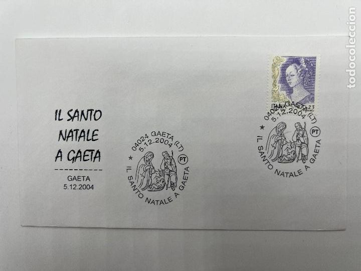 Briefmarken: SOBRE CON SELLO Y MATASELLOS. IL SANTO NATALE A GAETA. 2004