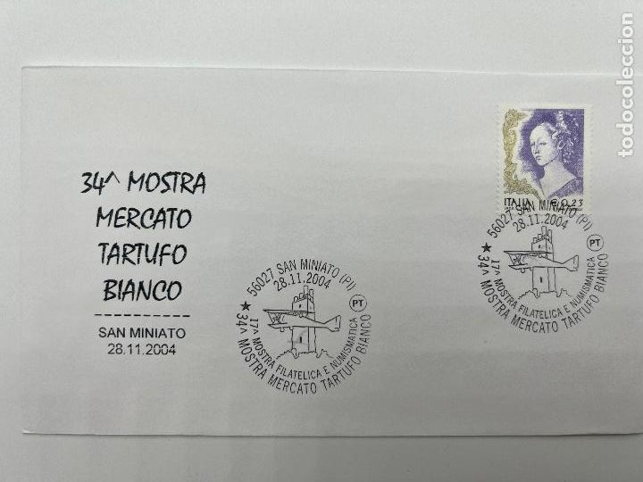 Briefmarken: SOBRE CON SELLO Y MATASELLOS. 34 MOSTRA MERCATO TARTUFO BIANCO. SAN MINIATO 2004