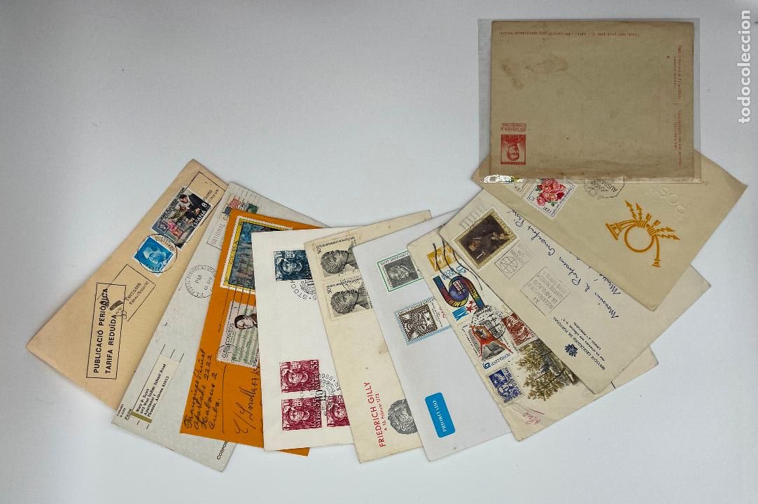 Briefmarken: LOTE DE 10 SOBRES VARIADOS. VER FOTOS.