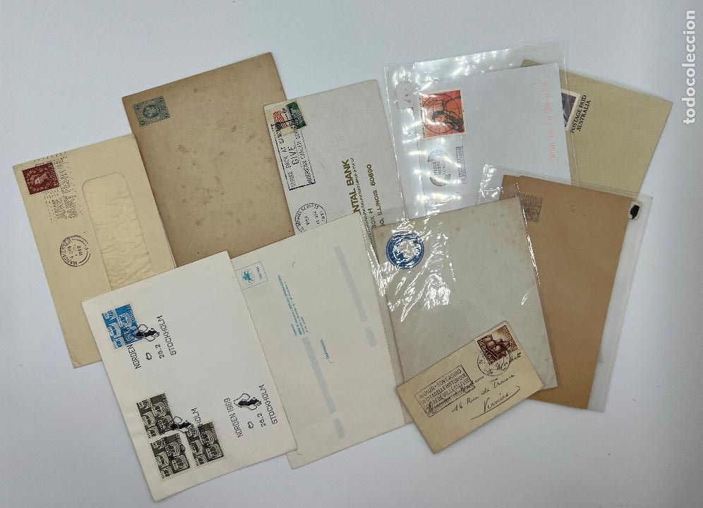 Briefmarken: LOTE DE 10 SOBRES VARIADOS. VER FOTOS.