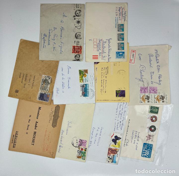 Briefmarken: LOTE DE 10 SOBRES VARIADOS. VER FOTOS.