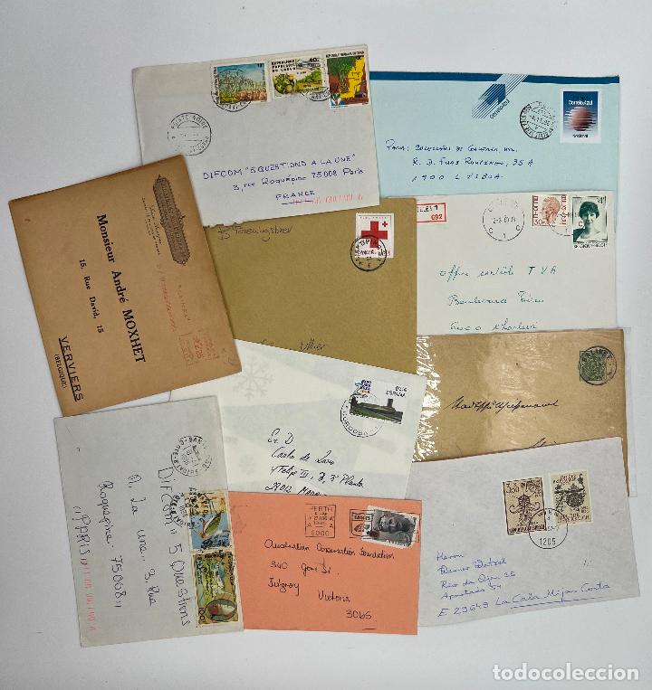 Briefmarken: LOTE DE 10 SOBRES VARIADOS. VER FOTOS.