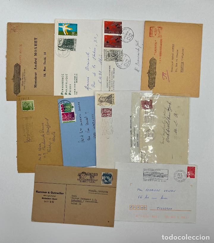 Briefmarken: LOTE DE 10 SOBRES VARIADOS. VER FOTOS.