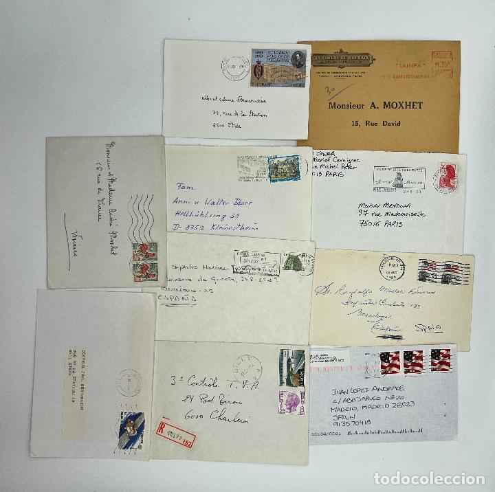 Briefmarken: LOTE DE 10 SOBRES VARIADOS. VER FOTOS.
