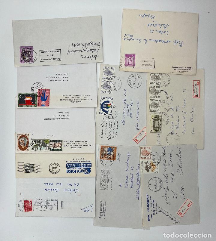 Briefmarken: LOTE DE 10 SOBRES VARIADOS. VER FOTOS.