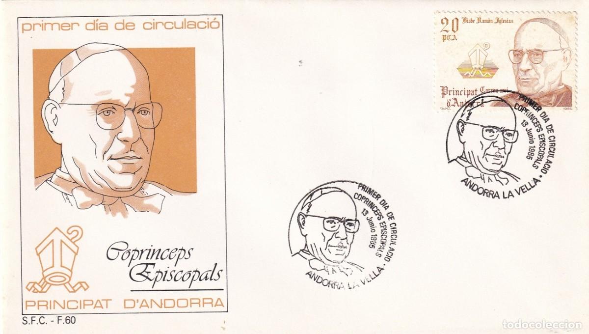 Sellos: SPD Principat d' Andorra 1985 / Copr&iacute;nceps Episcopals - Ram&oacute;n Iglesias i Navarri