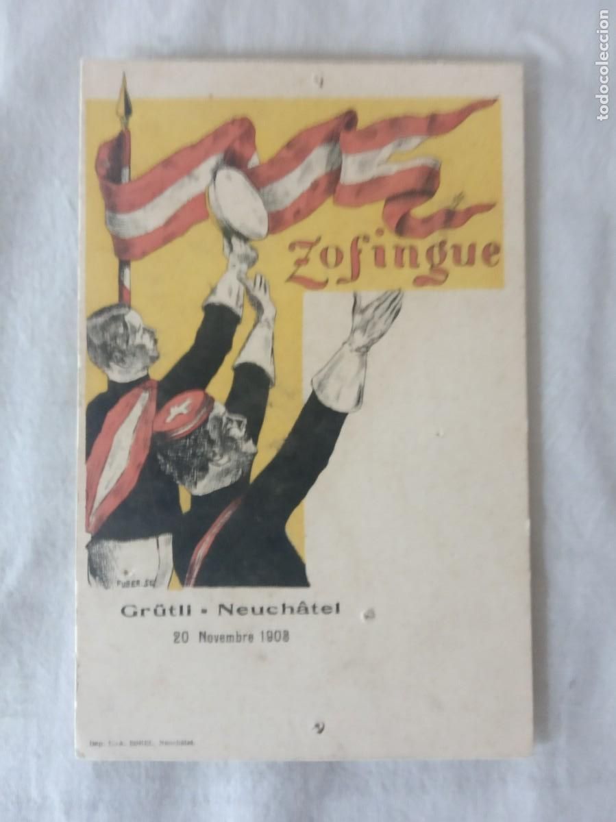 Stamps: 1903. CARTA POSTAL SUIZA.ZOFINGUE.GRUTLI-NEUCHATEL.NUEVA.