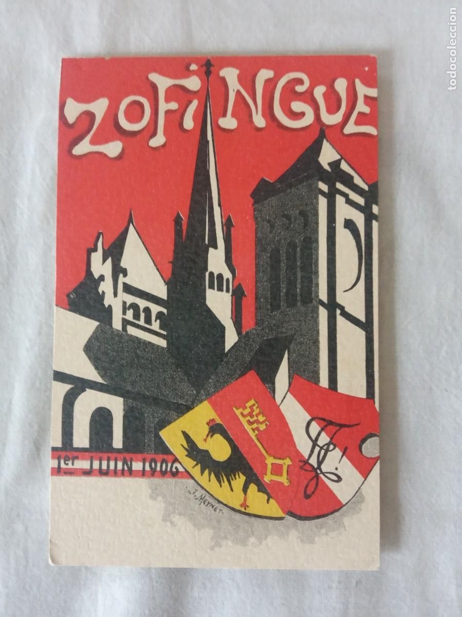 Stamps: 1906. CARTA POSTAL SUIZA.ZOFINGUE.NUEVA.