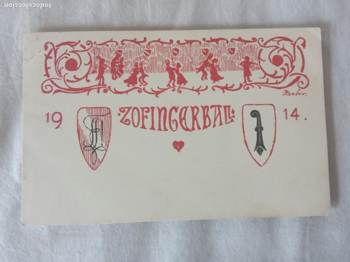 Francobolli: 1914. CARTA POSTAL SUIZA.ZOFINGUERBALL.NUEVA.