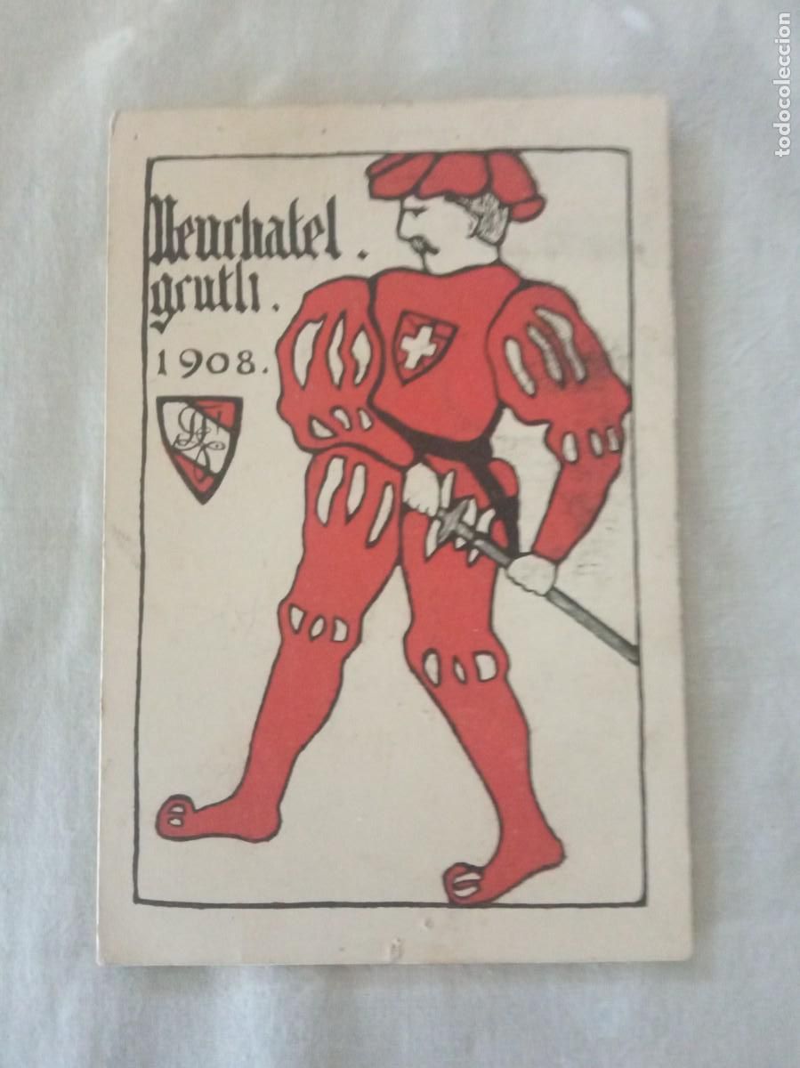 Selos: 1908. CARTA POSTAL SUIZA.NEUCHATEL GRUTLI.
