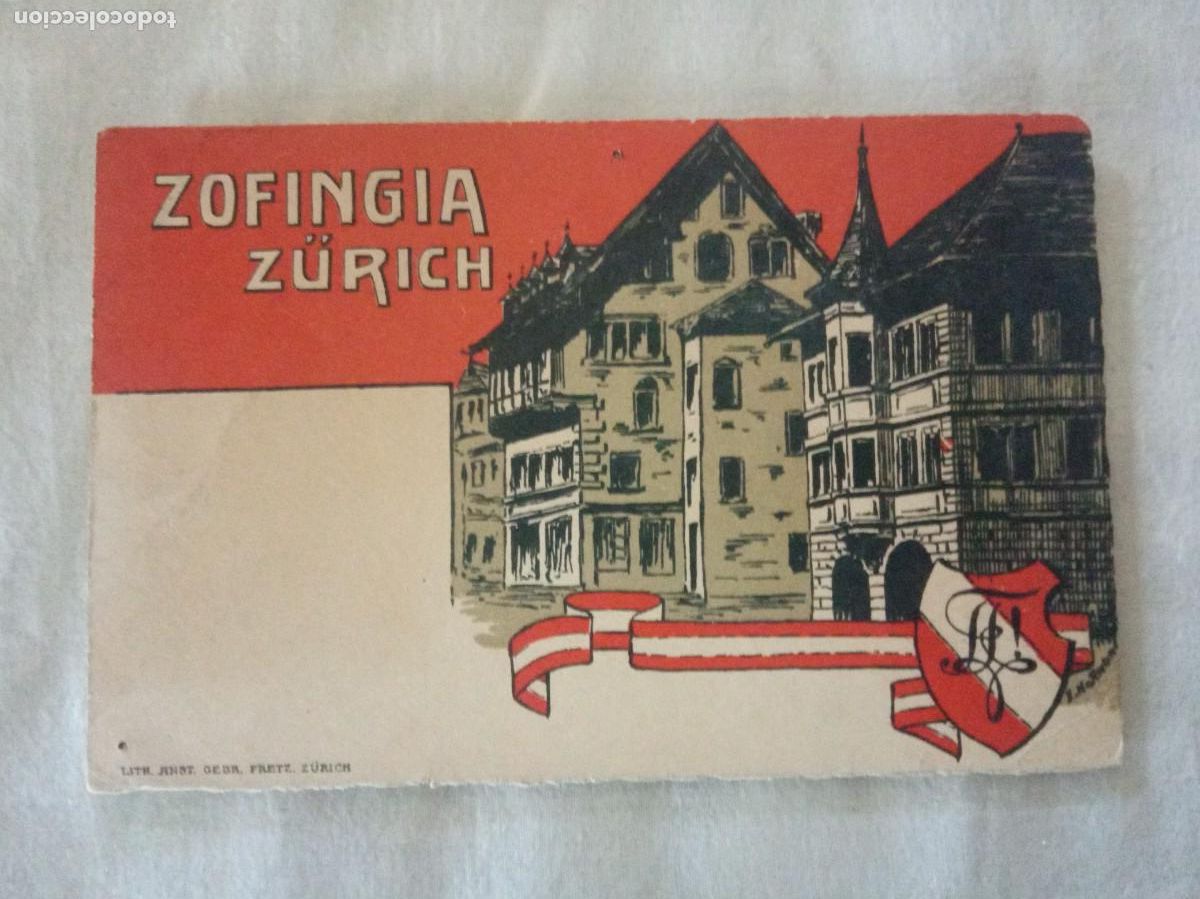 Selos: 1909. CARTA POSTAL SUIZA.ZOFINGIA ZURICH.