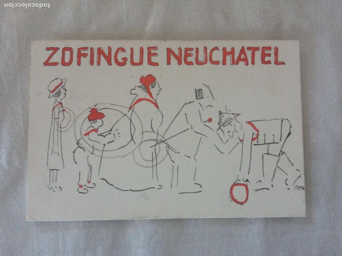 Selos: 1915. CARTA POSTAL SUIZA.ZOFINGUE NEUCHATEL.