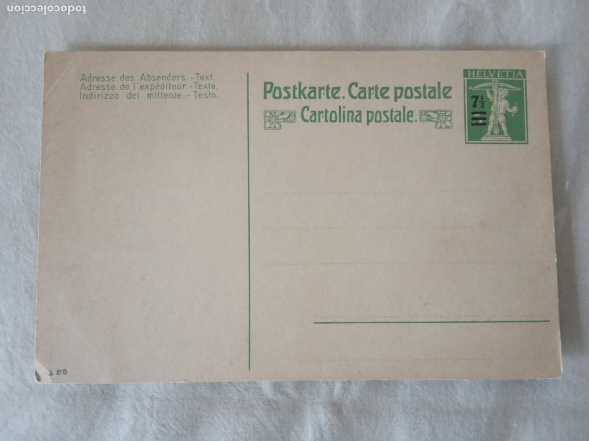 Selos: ANTIGUA CARTA POSTAL SUIZA.NUEVA.
