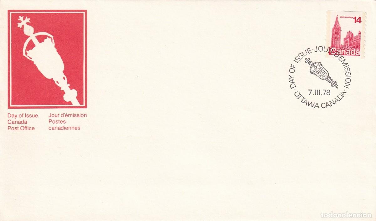 Sellos: FDC Canad&aacute; 1978 - Edificio del Parlamento - Foto 1