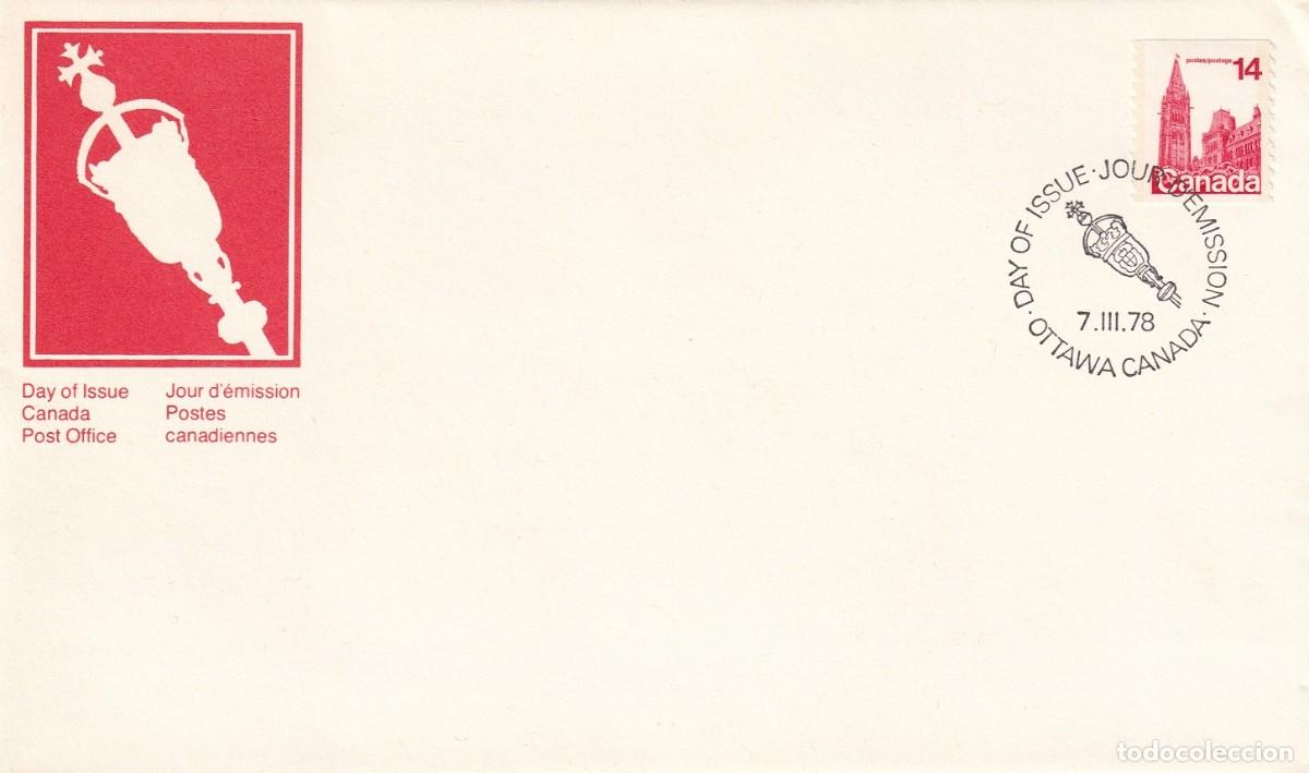 Sellos: FDC Canad&aacute; 1978 - Edificio del Parlamento - Foto 1