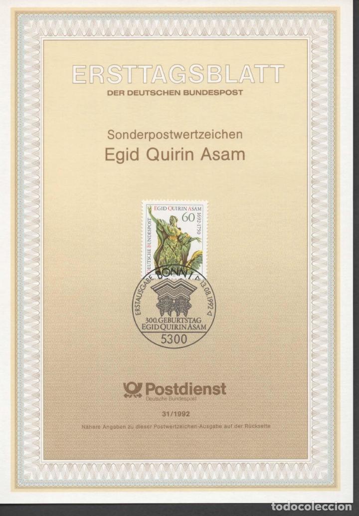Timbres: ALEMANIA EGID QUIRIN ASAM ARTE ESCULTURA