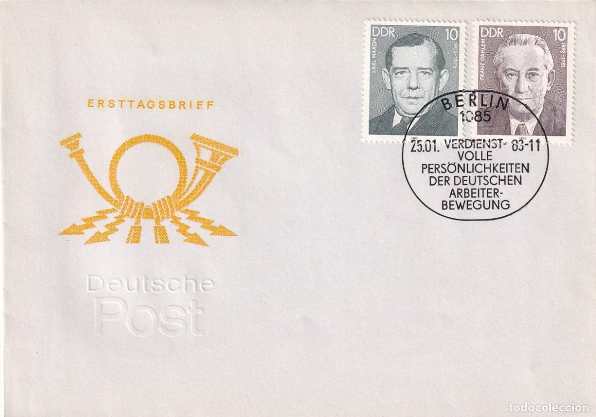 Francobolli: Alemania RDA Berl&iacute;n 1983 - Personajes del movimiento obrero alem&aacute;n / Karl Maron - Franz Dahlem