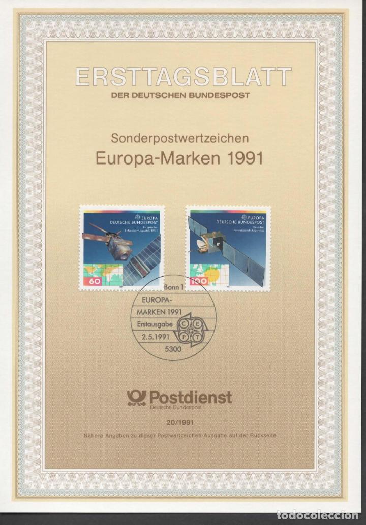 Timbres: ALEMANIA EUROPA 1991 SATELITE TV TELECOM