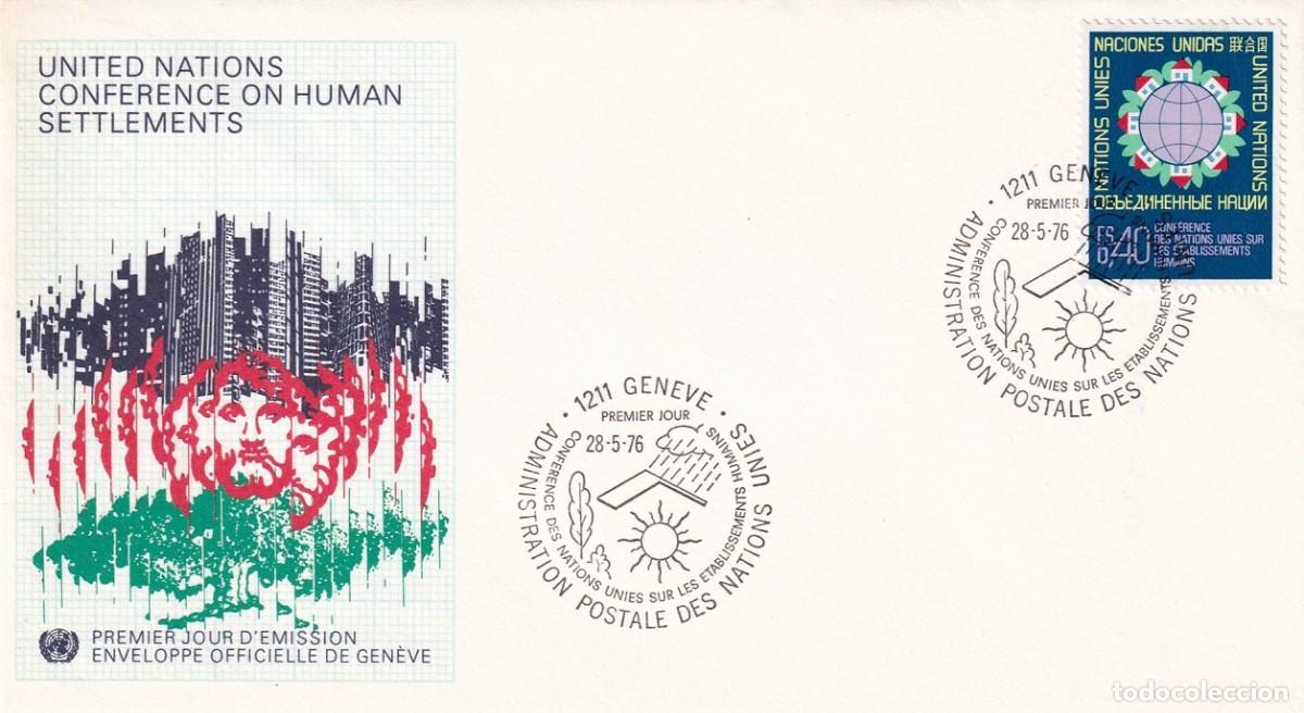 Francobolli: FDC Naciones Unidas 1976 - United Nations Conference on Human Settlements