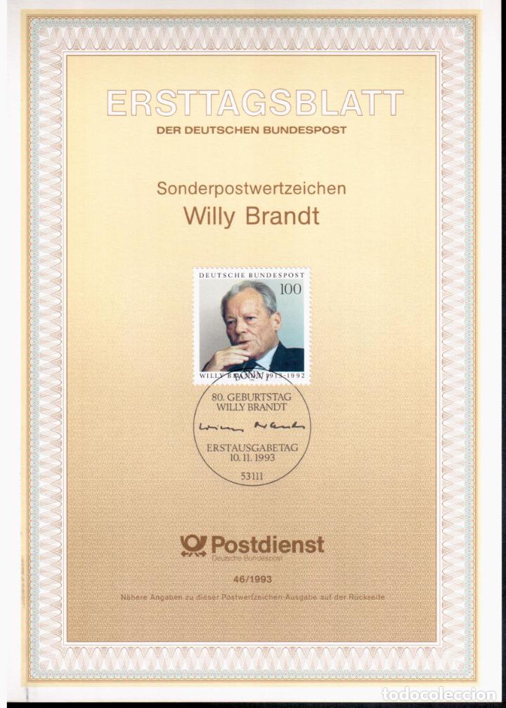 Selos: ALEMANIA WILLY BRANDT POLITICA AUTOGRAFO