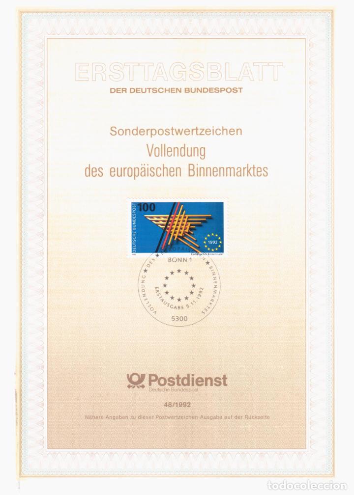 Briefmarken: ALEMANIA EUROPA MERCADO INTERIOR EUROPEO