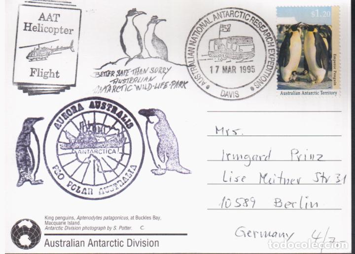 Briefmarken: AUSTRALIA ANTARTIDA ANTARCTIC BASE DAVIS BUQUE AURORA AUSTRALIS HELICOPTERO