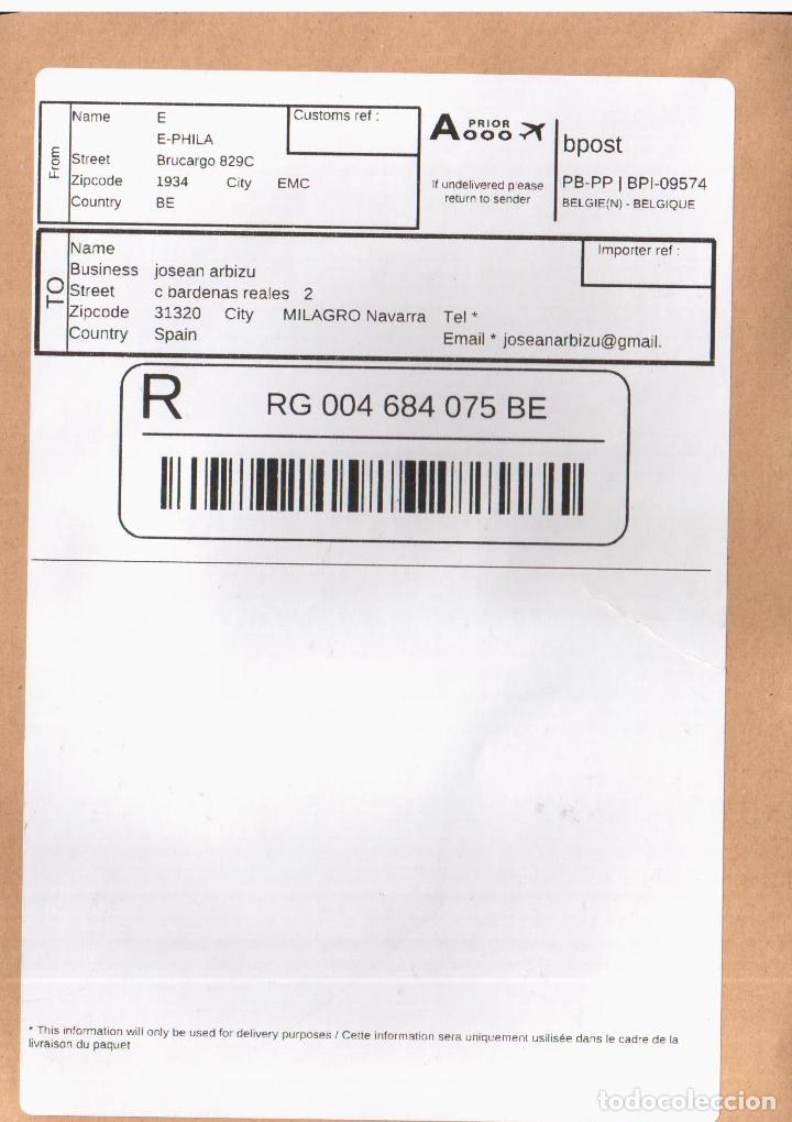 Francobolli: BELGICA REGISTERED LABEL BAR CODE