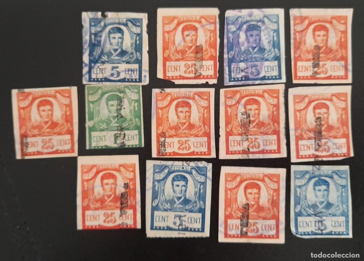 Selos: SL) LOT OF USED TAX STAMPS