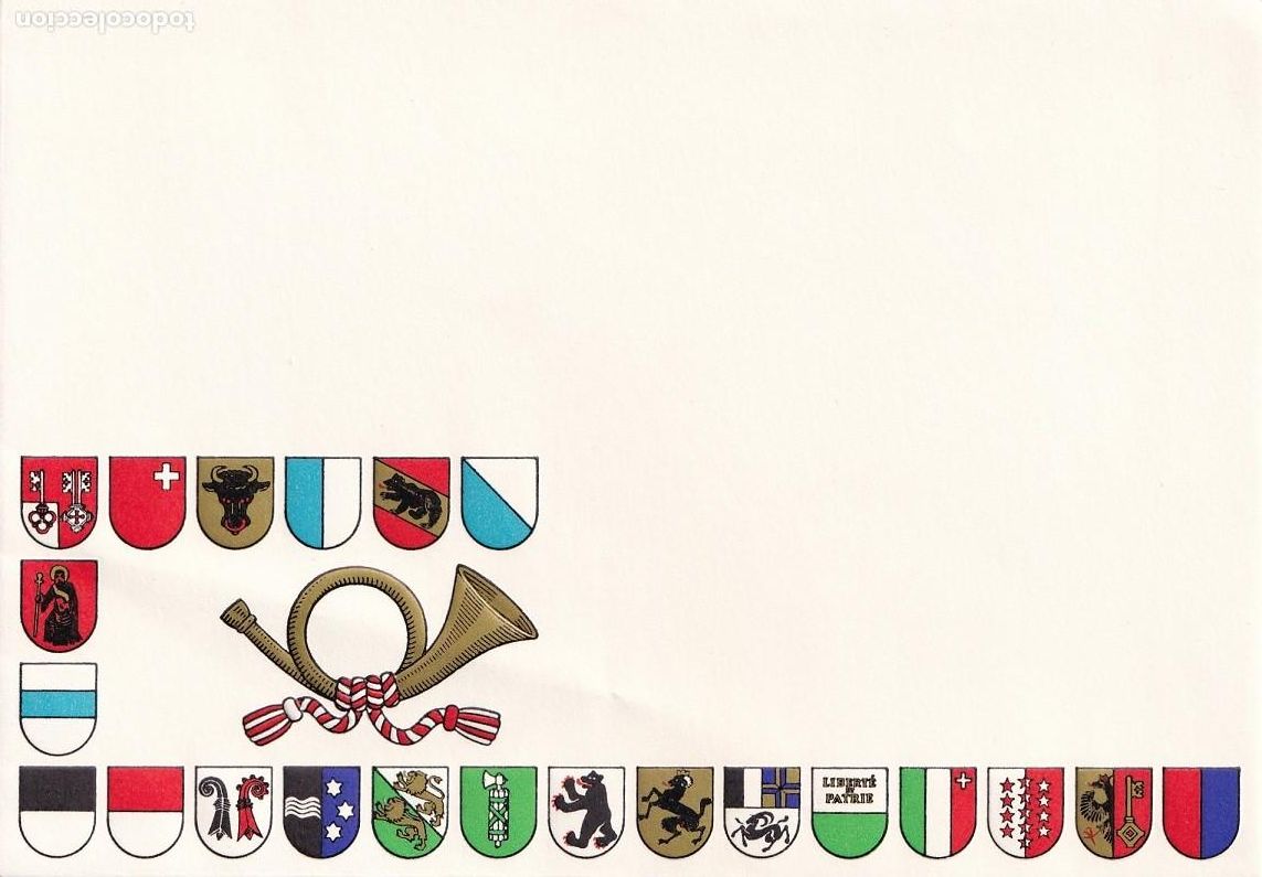 Francobolli: Sobre ilustrado sin circular - Escudos / Libert&eacute; et Patrie