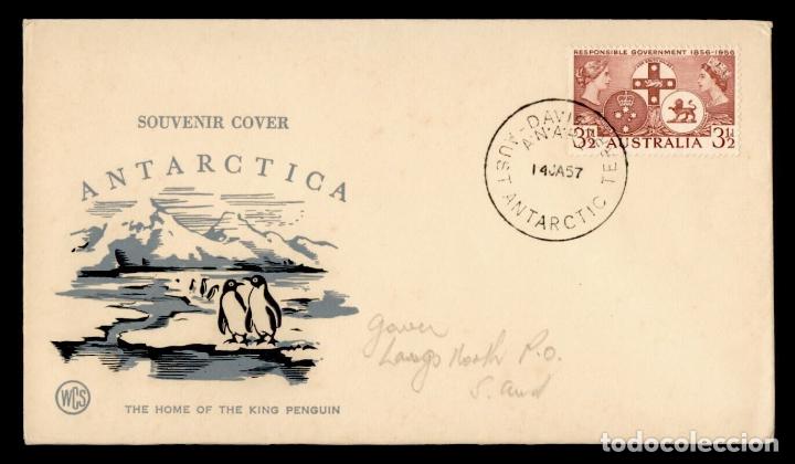Stamps: AUSTRALIA ANTARTIDA ANTARCTIC BASE DAVIS 1957 ANARE
