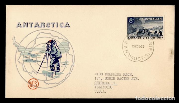 Stamps: AUSTRALIA ANTARTIDA ANTARCTIC BASE MCQUAIRE 1963 ANARE
