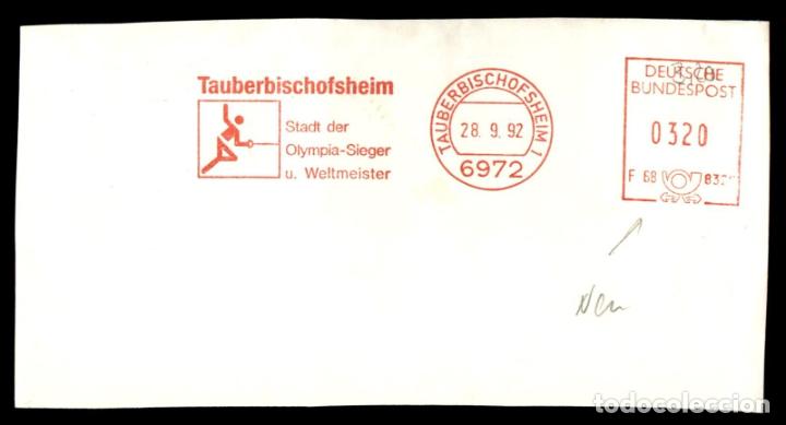 Sellos: ALEMANIA TAUBERBISCHOFSHEIM 1992 ESGRIMA FENCING JUEGOS OLIMPICOS
