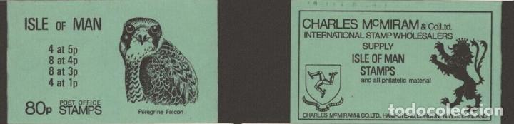 Stamps: ISLE OF MAN BOOKLET AVE BIRD PAJARO HALCON FALCON